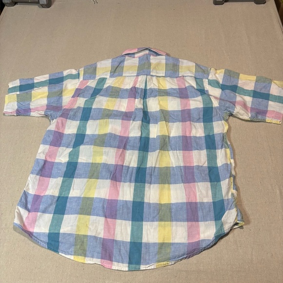 Vintage Woolrich Flannel Shirt Men’s XL Blue Pink Plaid Button Up Lightweight - Picture 3 of 6